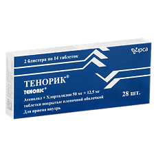 Купить Тенорик таблетки покрыт.плен.об. 50 мг+12,5 мг 28 шт цена