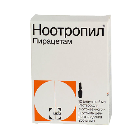 Ноотропил раствор для в/в введ 200 мг/мл ампулы 5 мл 12 шт