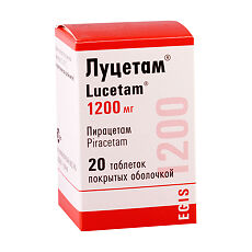Купить Луцетам таблетки покрыт.плен.об. 1200 мг 20 шт цена