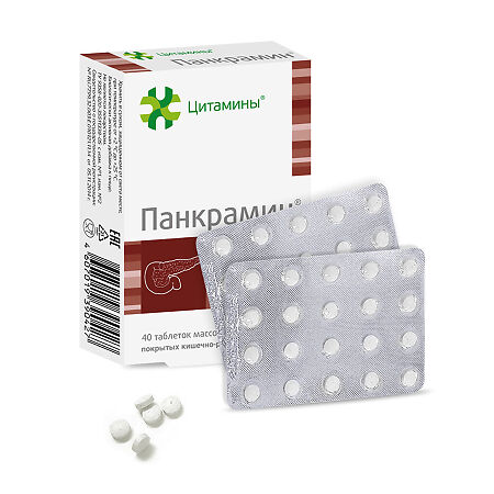 Панкрамин таблетки массой 155 мг 40 шт