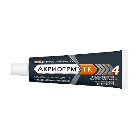 Акридерм ГК крем для наружного применения 0,05%+0,1%+1% 30 г 1 шт