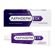 Купить Акридерм СК мазь для наружного применения 0,05%+3% 30 г 1 шт цена