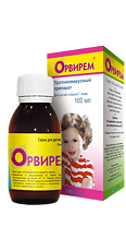 Изображение товара Орвирем сироп для детей 2 мг/мл 100 мл 1 шт