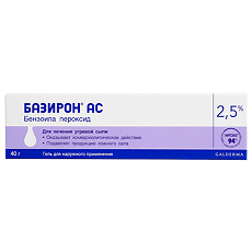 Купить Базирон АС гель для наружного применения 2,5 % 40 г 1 шт цена