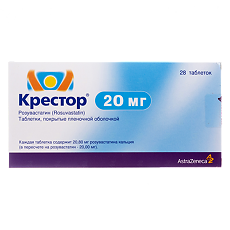 Купить Крестор таблетки покрыт.плен.об. 20 мг 28 шт цена