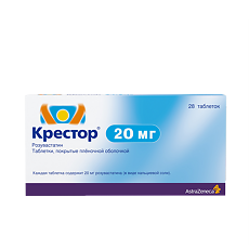 Купить Крестор таблетки покрыт.плен.об. 20 мг 28 шт цена