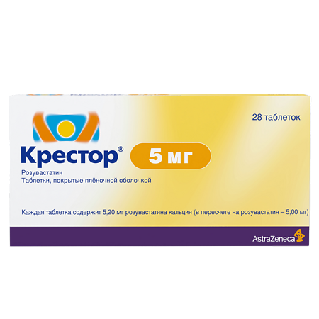 Крестор таблетки покрыт.плен.об. 5 мг 28 шт