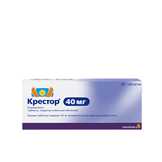 Изображение товара Крестор таблетки покрыт.плен.об. 40 мг 28 шт
