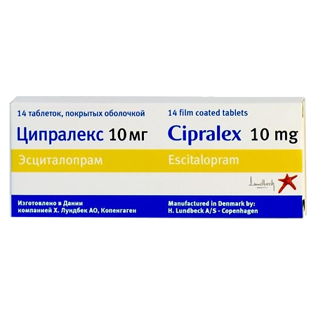 Ципралекс таблетки покрыт.плен.об. 10 мг 14 шт