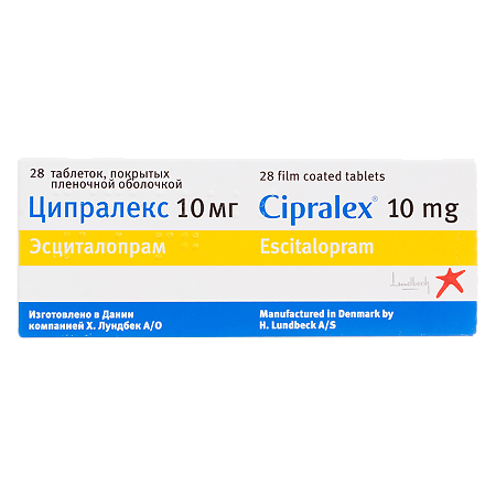 Ципралекс таблетки покрыт.плен.об. 10 мг 28 шт
