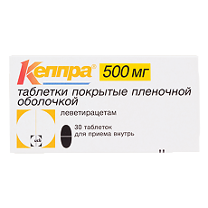 Изображение товара Кеппра таблетки покрыт.плен.об. 500 мг 30 шт
