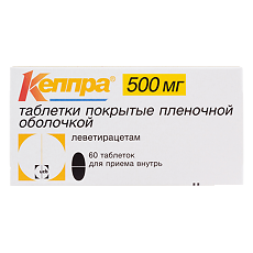 Изображение товара Кеппра таблетки покрыт.плен.об. 500 мг 60 шт