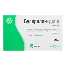 Купить Бусерелин-депо лиофилизат д/приг суспензии для в/м введ пролонг действия 3,75 мг фл 1 шт цена