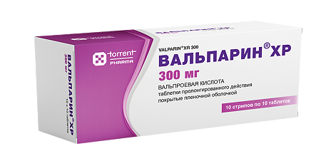 Изображение товара Вальпарин ХР таблетки пролонг действия покрыт.плен.об. 300 мг 100 шт