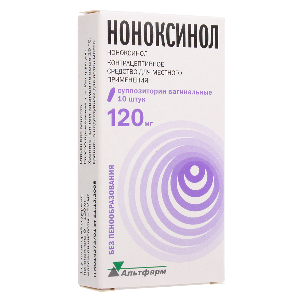 Ноноксинол, свечи вагинальные 120 мг, 10 шт. - , цена и отзывы .