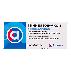 Изображение товара Тинидазол-Акри таблетки покрыт.плен.об. 500 мг 4 шт