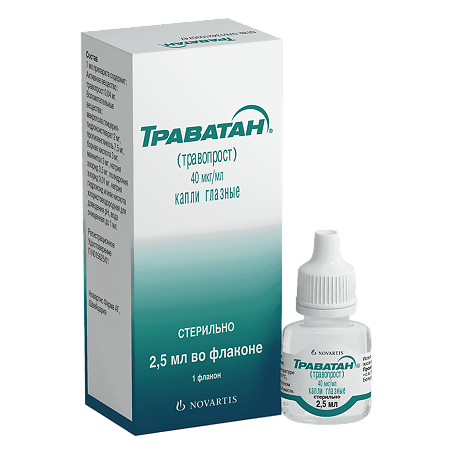Траватан капли глазные 40 мкг/мл 2,5 мл фл-кап 1 шт.