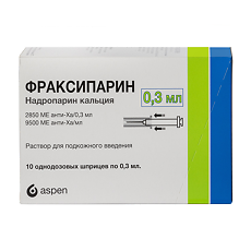 Купить Фраксипарин раствор для п/к введ 9500 анти-ха ме/мл 0,3 мл шприцы 10 шт цена