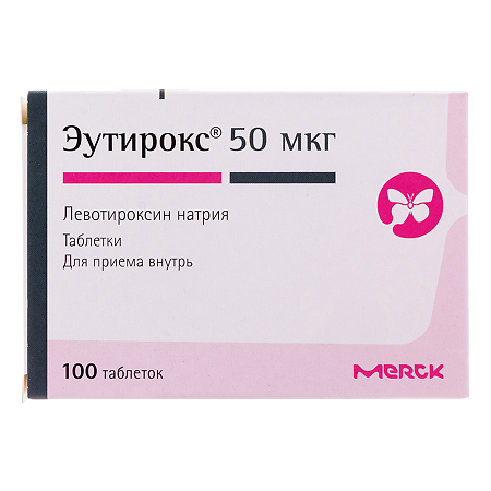 Эутирокс таблетки 50 мкг 100 шт