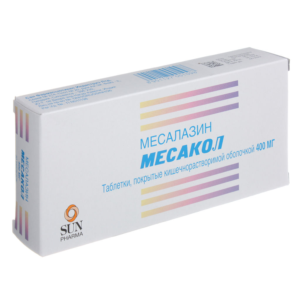 Месакол, таблетки 400 мг, 50 шт. - , цена и отзывы, Месакол .