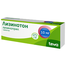 Изображение товара Лизинотон таблетки 10 мг 28 шт