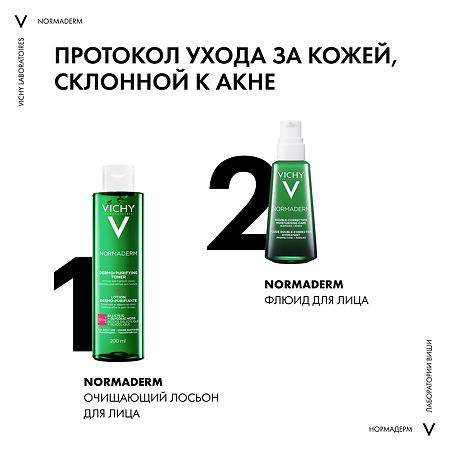 Vichy Normaderm Лосьон очищающий сужающий поры для лица 200 мл