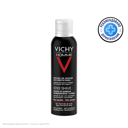 Vichy Homme пена для бритья против раздражения кожи 200 мл 1 шт