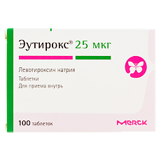 Купить Эутирокс таблетки 25 мкг 100 шт цена