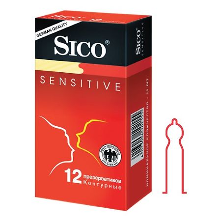Презервативы Sico Sensitive контурные 12 шт
