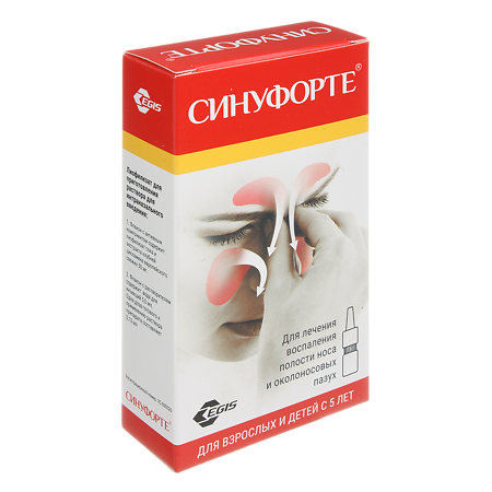Синуфорте лиофилизат д/приг раствора для интраназального введ 50 мг +р-ль и насадка 1 шт