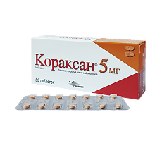 Купить Кораксан таблетки покрыт.плен.об. 5 мг 56 шт цена