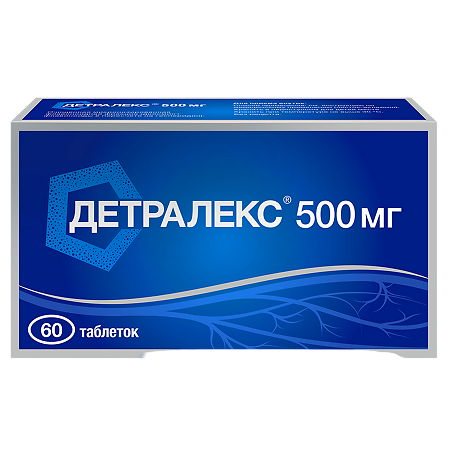 Изображение товара Детралекс таблетки 500 мг 60 шт венотоник и препарат при геморрое