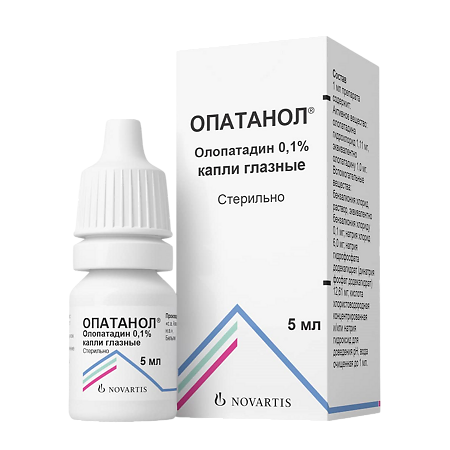 Опатанол капли глазные 1 мг/мл фл 5 мл 1 шт