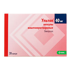 Купить Ультоп капсулы кишечнорастворимые 40 мг 28 шт цена