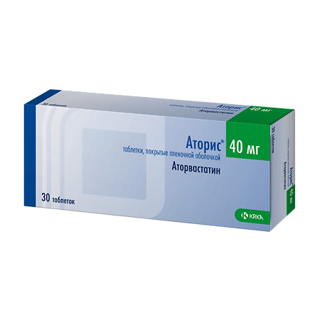 Аторис таблетки покрыт.плен.об. 40 мг 30 шт