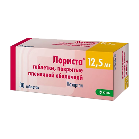 Изображение товара Лориста 12,5 мг таблетки покрытопленочной оболочкой 30 шт Россия
