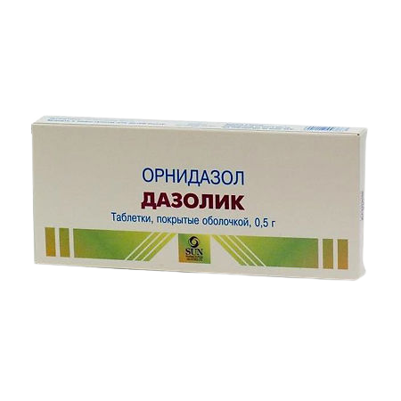 Изображение товара Дазолик таблетки 500 мг 10 шт противопротозойное средство