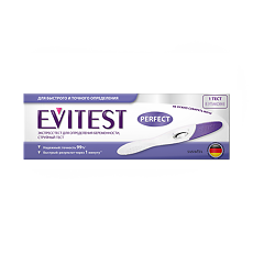 Изображение товара Тест для определения беременности Evitest Perfect струйный 1 шт