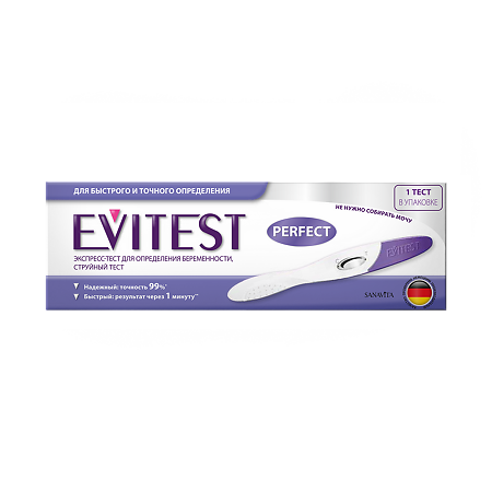 Изображение товара Тест для определения беременности Evitest Perfect струйный 1 шт