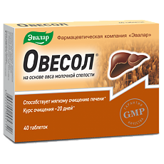 Купить Овесол таблетки покрыт.об. массой 0,25 г 40 шт цена