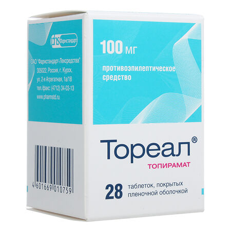 Тореал таблетки покрыт.об. 100 мг 28 шт