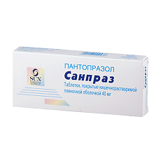 Купить Санпраз таблетки кишечнорастворимые покрыт.плен.об. 40 мг 30 шт цена