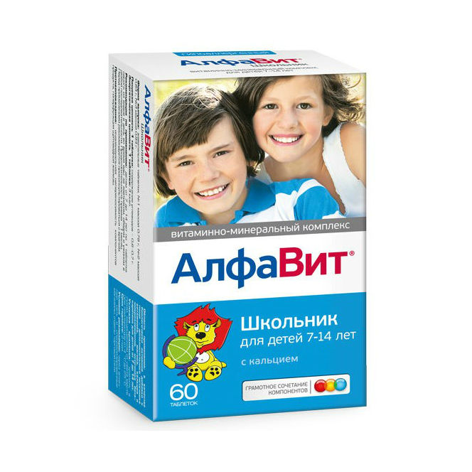Изображение товара Алфавит Школьник витаминно-минеральный комплекс таблетки 60 шт для детей