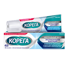 Изображение товара Корега крем для фиксации зубных протезов нейтральный вкус 40 г 1 шт