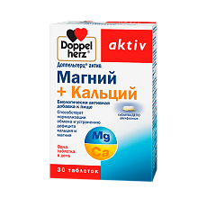 Изображение товара Доппельгерц Актив Магний+Кальций таблетки-Депо двухфазные массой 1593 мг 30 шт