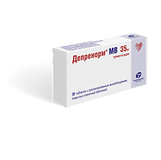 Купить Депренорм МВ таблетки с пролонг высвобождением покрыт.плен.об. 35 мг 30 шт цена
