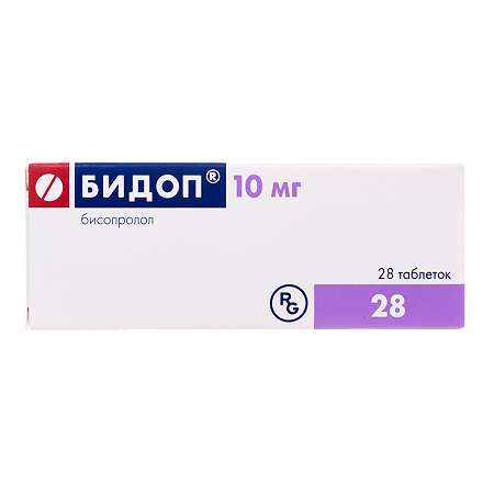 Бидоп таблетки 10 мг 28 шт