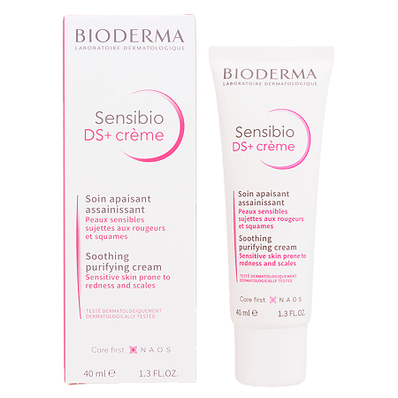 Bioderma Sensibio Увлажняющий и успокаивающий DS+ крем для предупреждения и уменьшения покраснений и шелушений на чувствительной кожи лица 40 мл 1 шт
