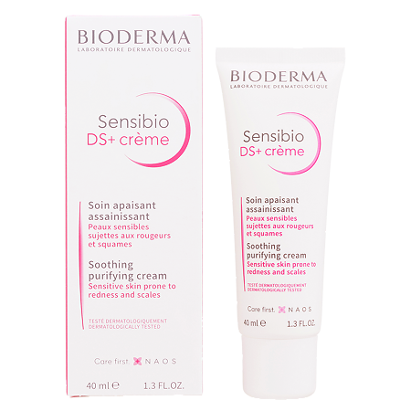 Изображение товара Bioderma Sensibio Увлажняющий и успокаивающий DS+ крем для предупреждения и уменьшения покраснений и шелушений на чувствительной кожи лица 40 мл 1 шт