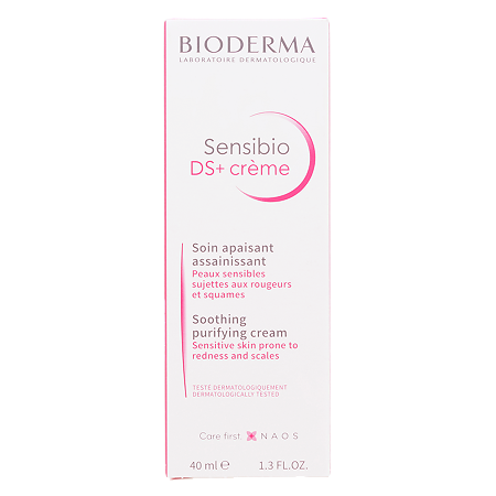 Bioderma Sensibio Увлажняющий и успокаивающий DS+ крем для предупреждения и уменьшения покраснений и шелушений на чувствительной кожи лица 40 мл 1 шт